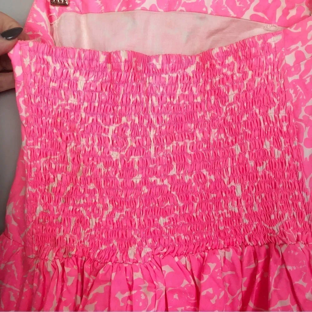 LILLY PULITZER | Chandie Cosmic Pink Strapless Fit & Flare Dress Women’s Size S - Picture 7 of 11